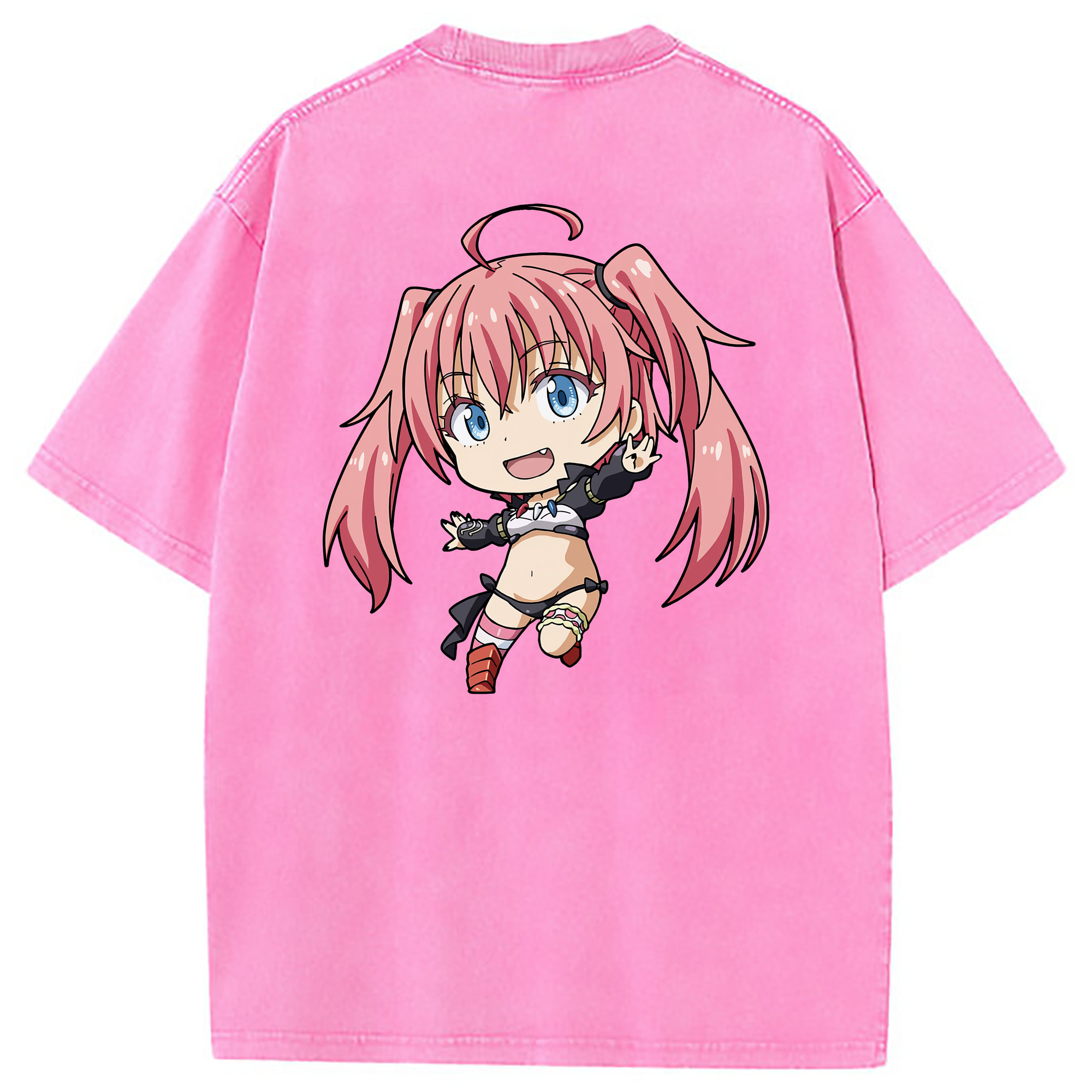 （画像用） 転スラ Regarding Reincarnated to Slime 綿100% ヴィンテージ風 半袖Tシャツ（背面プリント）